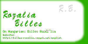 rozalia billes business card